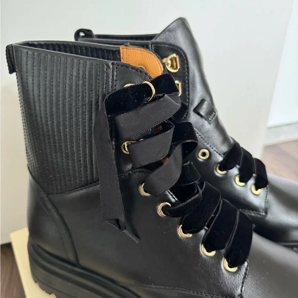 Sézane Black Leather Boots